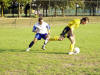 Marek ech (v ltom) sa sna obs stredopoliara Svtho Jura Patrika Lipnickho. Zo zpasu 3. kola 3. ligy Inter B - S. Jur 0:1